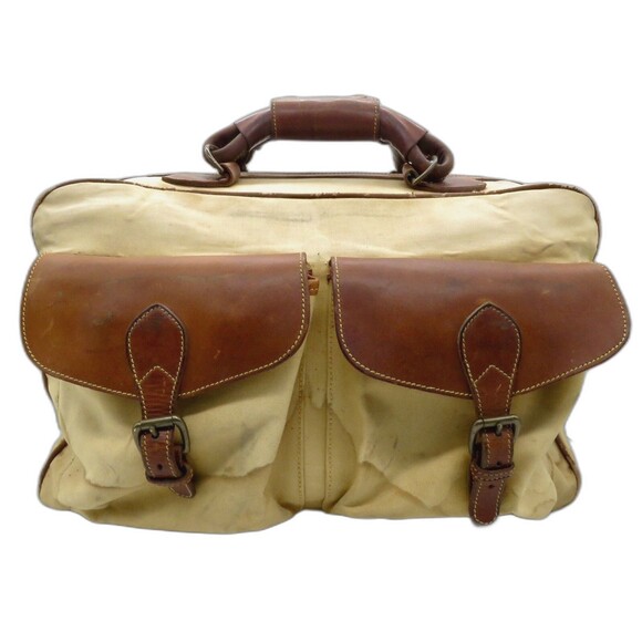 Vintage Timberland Canvas And Leather Duffle Bag - Picture 1 of 9
